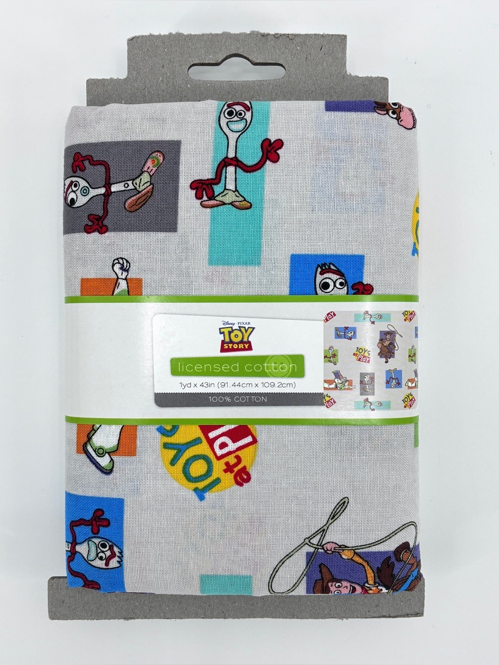 Disney Pixar Toy Story 4 Forky Licensed Cotton Fabric 1 Yd X 43 In NEW